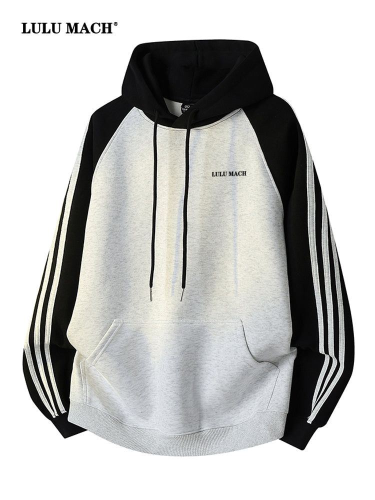 Color Block Hoodie Men Women | Urban Streetwear Pullover, Oversized Casual Sweatshirt with Hood