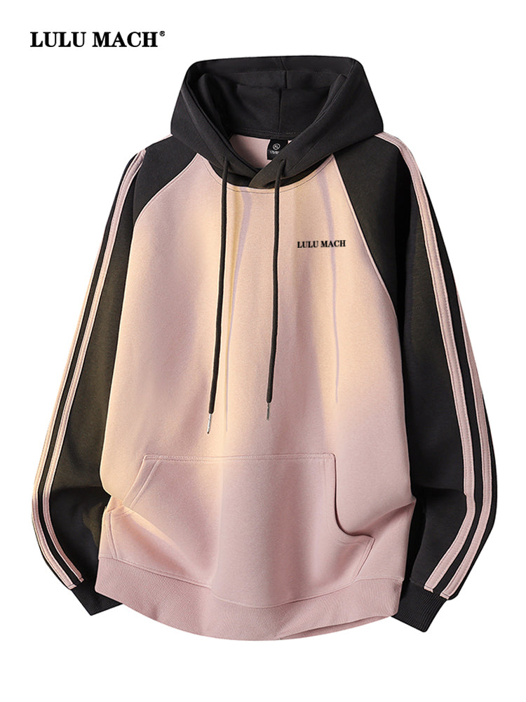 Color Block Hoodie Men Women | Urban Streetwear Pullover, Oversized Casual Sweatshirt with Hood