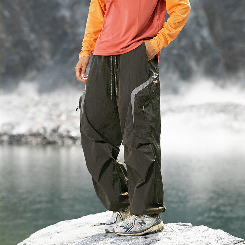 Men's Urban Outdoor Techwear Pants – Water-Repellent, Anti-Static, Loose Fit Cargo Style