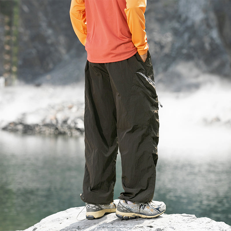 Men's Urban Outdoor Techwear Pants – Water-Repellent, Anti-Static, Loose Fit Cargo Style