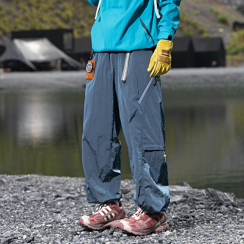 Urban Outdoor Techwear Tactical Pants – Water-Repellent, Anti-Static, Loose Fit Paratrooper Cargo Pants for Men
