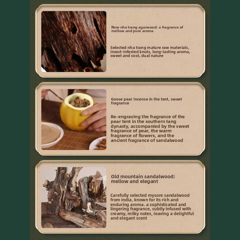 Eaglewood Pear Blossom Incense Sticks Natural Sandalwood Aroma for Bedroom Relaxation Stress Relief Long Lasting Fragrance Sleep Aid